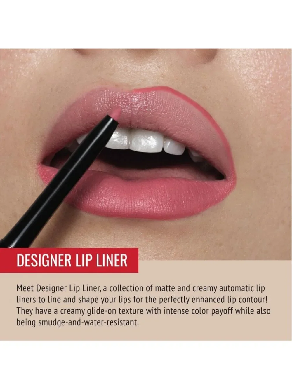Sheer Pearly Pale-Pink Hydrating Shimmer Lip Gloss & Matte Blush-Pink Liner Set